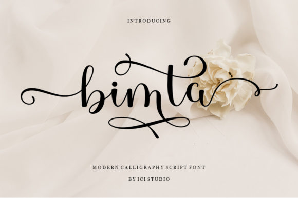 Bimta: A Romantic Script Typeface for Web Design