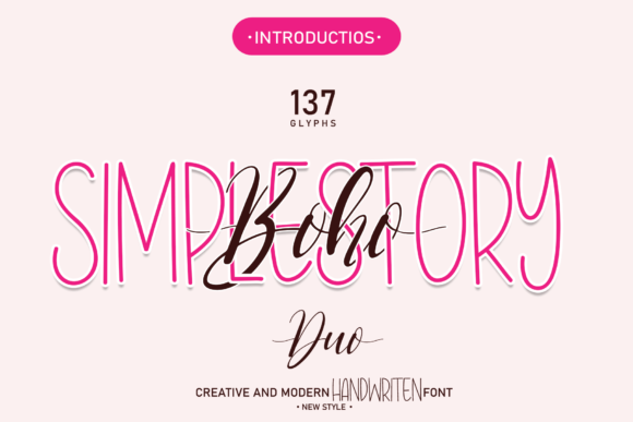 Boho Simplestory: A Chic Script Font for Makers