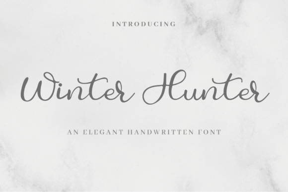 Winter Hunter: A Handwritten Font for Crafters